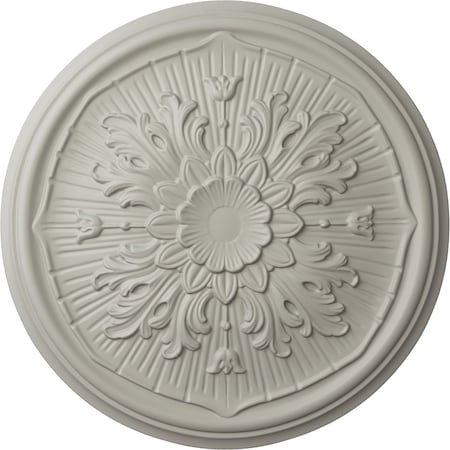 Ekena Millwork Luton Ceiling Medallion (Fits Canopies up to 1 1/8"), Hand-Painted Pot of Cream, 15 3/4"OD x 5/8"P CM16LUPCF